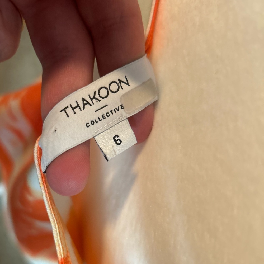 Thakoon Collective Orange Tie Dye Slip Tank - Size 6 - Picture 5 of 9
